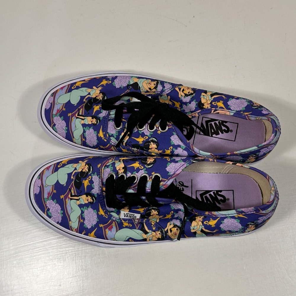 Vans Disney Aladdin Jasmin Print Sneakers Women Size 8.5 / New - Picture 5 of 9